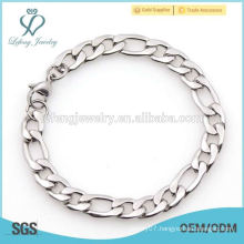 New Style arrival Silver 8.5mm 7-8 inch stainless steel NK chain bracelets for men